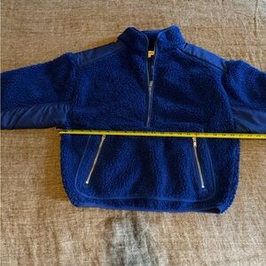 Madewell Thick Blue Fleece Half-Zip Sweatshirt/Jacket/Hoodie